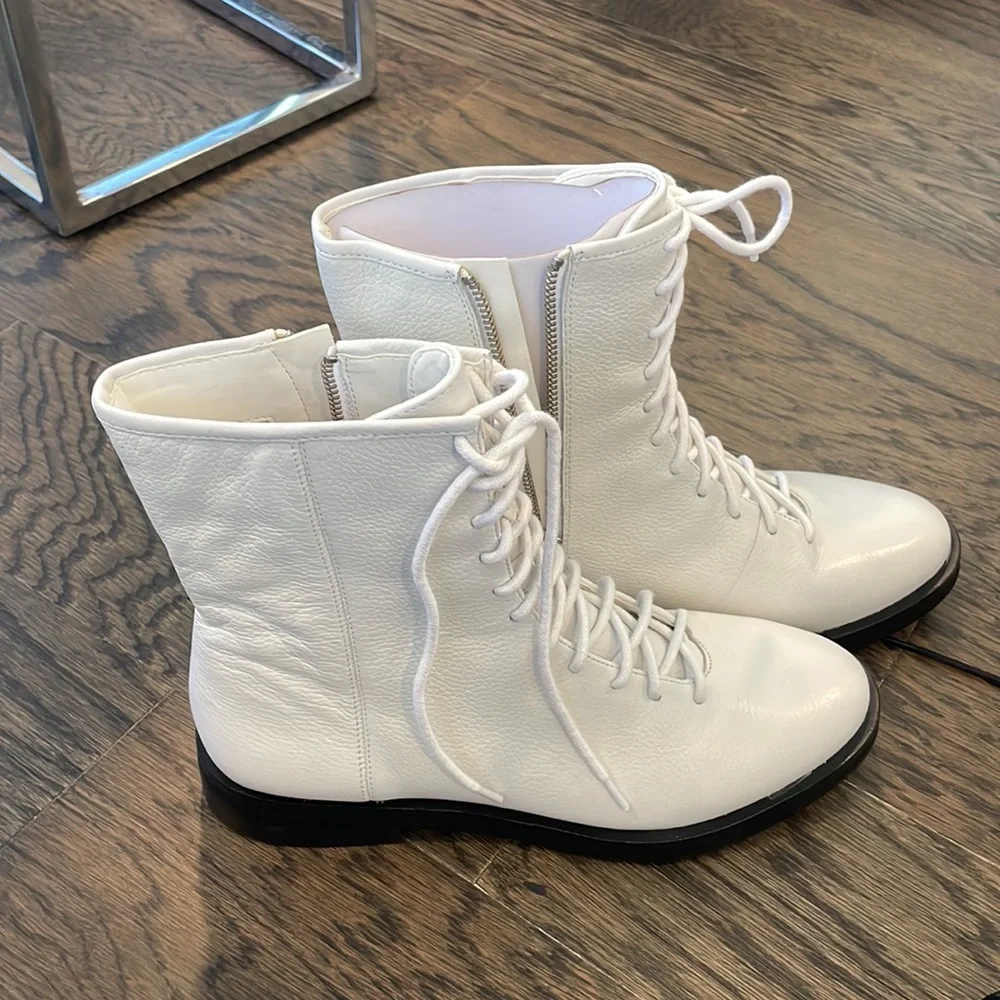 GIANNI BINI White combat boots - Picture 2 of 4